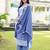 Women Salli Pure Cotton Regular Hand & Threadwork Kurta With Trousers & With Dupatta