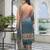 Peach chinon chiffon pakistani printed pakistani style kurta with palazzo & printed dupatta