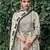 Ivory chinon chiffon pakistani printed pakistani style kurta with palazzo & printed dupatta