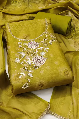 Women's multi unstitched digital print & handwork simmer cotton silk dress material (msmfc11609d)