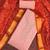 Women's peach unstitched weaving & handwork modal banarasi jacquard dress material (msmfc11610c)