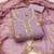 Women's levender unstitched print & handwork modal dress material (msmfc11608b)
