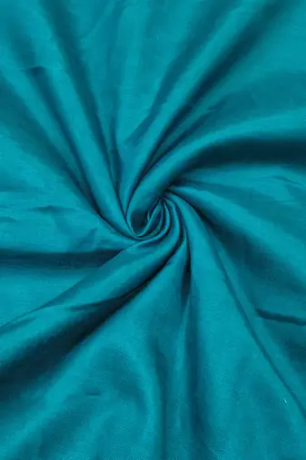  blue digital print & handwork simmer cotton silk dress material