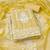 Women's yellow unstitched heavy thread embroidery & fancy border chanderi cotton dress material (in2044ylw)