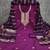 Women's purple unstitched heavy zari sequence embroidery slub cotton dress material (in2043ppl)