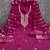 Women's magenta unstitched heavy zari sequence embroidery slub cotton dress material (in2043mgt)