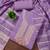 Women's levender unstitched heavy zari sequence embroidery slub cotton dress material (in2043ldr)