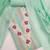 Women's sea green unstitched heavy thread embroidery cotton jacquard dress material (gngr50135sgn)