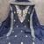 Women's blue unstitched heavy thread embroidery cotton jacquard dress material (gngr50134blu)