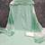 Women's sea green unstitched print cotton dress material (gngr50133sgn)