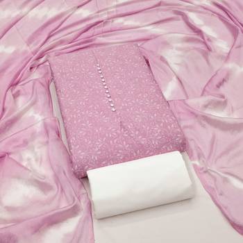  pink print cotton dress material 1