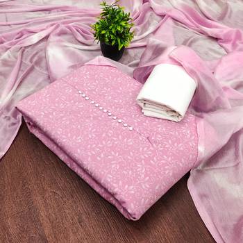  pink print cotton dress material 4