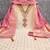 Women's white unstitched weaving embroidery & fancy border simmer jacquard dress material (gngr50131pnk)
