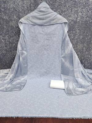  grey print cotton dress material 2