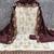 Women's white unstitched heavy embroidery & fancy border vichitra silk dress material (gngr50129bwn)