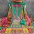 Women's multi unstitched digital print & fancy border chinnon dress material (gngr50128sgn)
