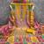 Women's multi unstitched digital print & fancy border chinnon dress material (gngr50128mtd)