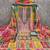 Women's multi unstitched digital print & fancy border chinnon dress material (gngr50128gry)