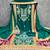 Women's sea green unstitched heavy embroidery & fancy border georgette dress material (gngr50127sgn)
