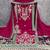 Women's magenta unstitched heavy embroidery & fancy border georgette dress material (gngr50127mgt)