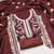 Women's maroon unstitched heavy thread embroidery & fancy border jalpari silk dress material (gngr50126mrn)