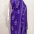 Women's royal blue unstitched print slub cotton dress material (gngr50125rbl)