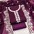 Women's purple unstitched heavy thread embroidery & fancy border chanderi silk dress material (gngr50124ppl)