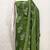 Women's green unstitched print slub cotton dress material (gngr50125grn)