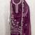 Women's purple unstitched heavy thread embroidery & fancy border chanderi silk dress material (gngr50124ppl)