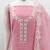 Women's baby pink unstitched heavy thread embroidery & fancy border chanderi silk dress material (gngr50124bpk)