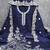 Women's blue unstitched heavy thread embroidery & fancy border chanderi silk dress material (gngr50124blu)