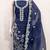 Women's blue unstitched heavy thread embroidery & fancy border chanderi silk dress material (gngr50124blu)
