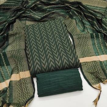  green weaving cotton jacquard dress material 1