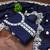 Women's blue unstitched heavy thread embroidery & fancy border chanderi silk dress material (gngr50124blu)