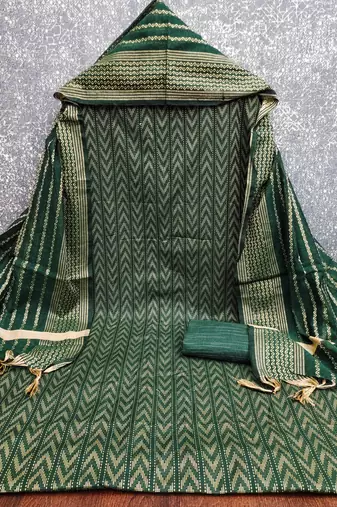  green weaving cotton jacquard dress material