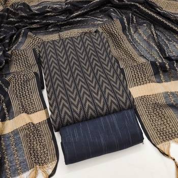  blue weaving cotton jacquard dress material 1