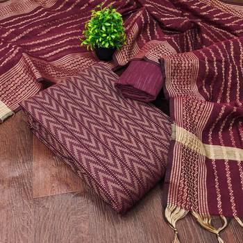  magenta weaving cotton jacquard dress material 4