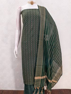  green weaving cotton jacquard dress material 3