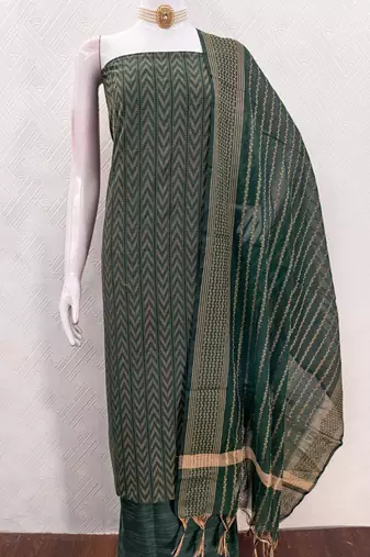 green weaving cotton jacquard dress material