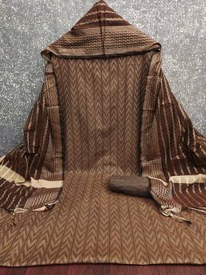  brown weaving cotton jacquard dress material 2