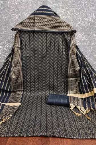  blue weaving cotton jacquard dress material