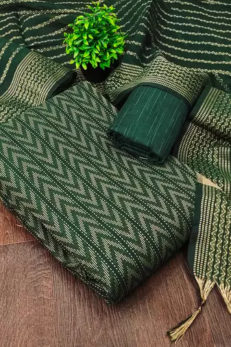  green weaving cotton jacquard dress material