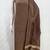 Women's brown unstitched weaving cotton jacquard dress material (gngr50123bwn)