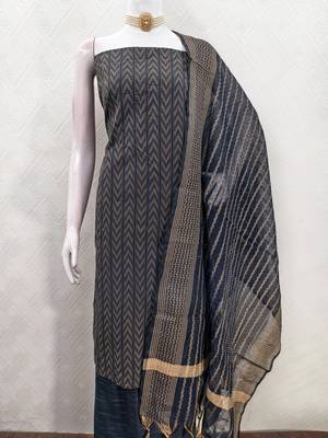  blue weaving cotton jacquard dress material 3