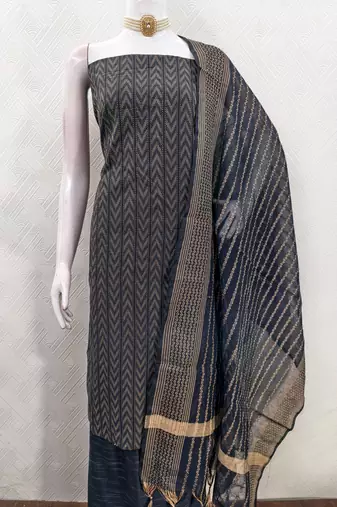  blue weaving cotton jacquard dress material