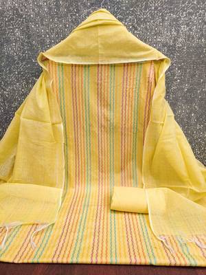  yellow weaving cotton jacquard dress material 2