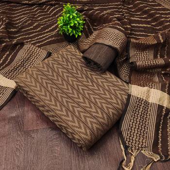  brown weaving cotton jacquard dress material 4