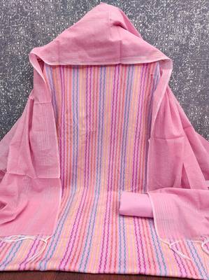  pink weaving cotton jacquard dress material 2