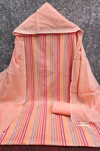  peach weaving cotton jacquard dress material