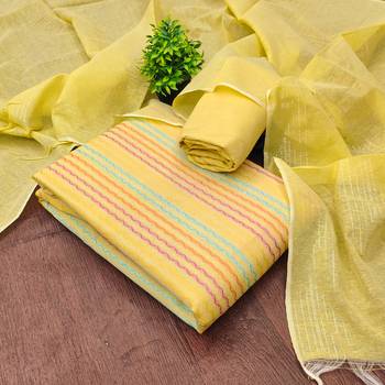  yellow weaving cotton jacquard dress material 4
